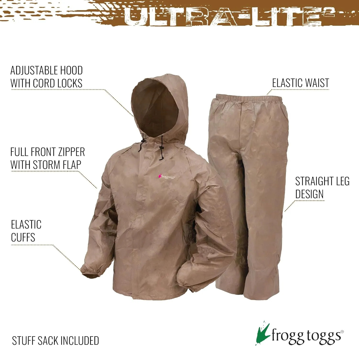 FROGG TOGGS Women's Ultra-Lite2 2-Layer Waterproof Breathable Protective Rain Suit
