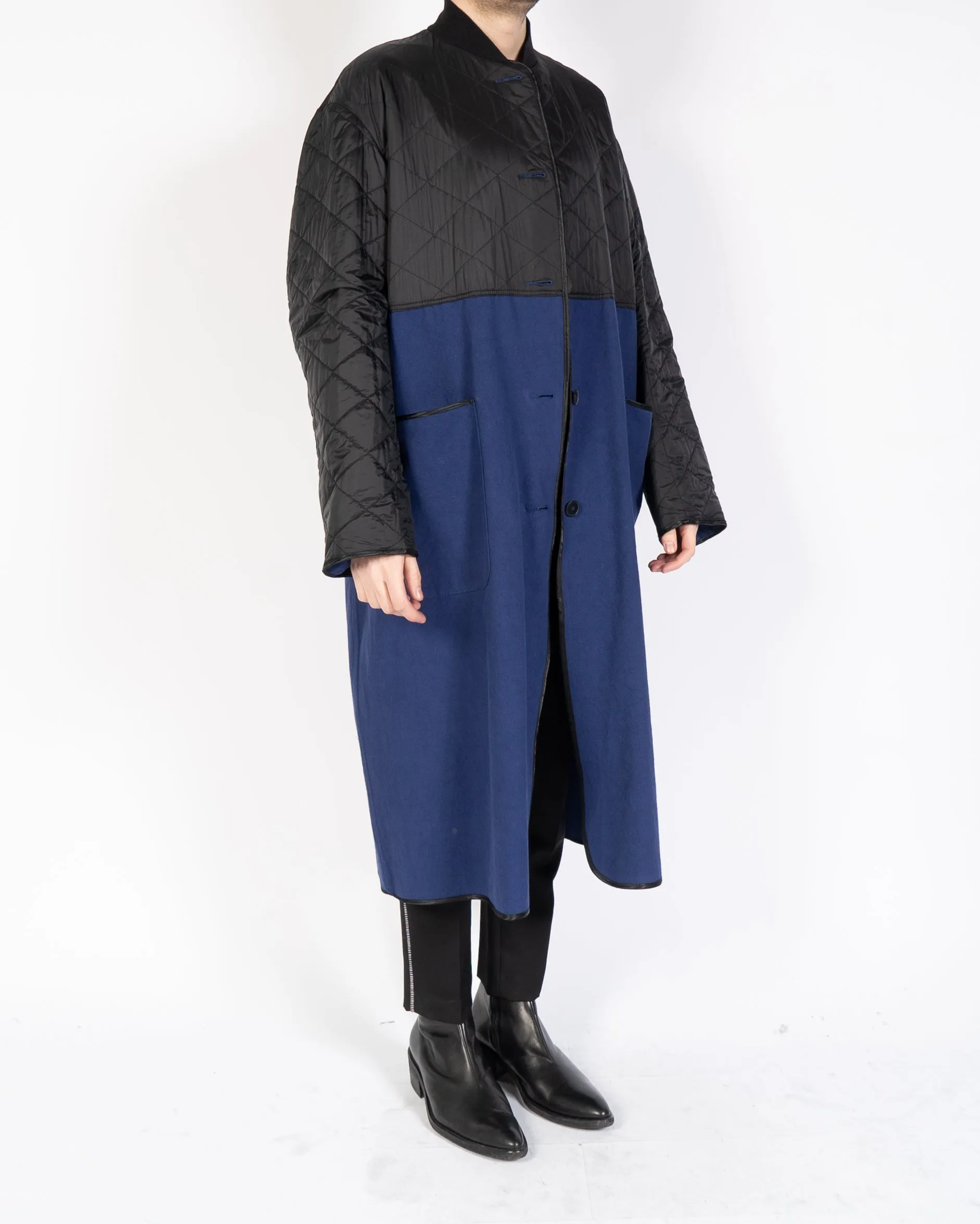 FW19 Blue Black Bomber Coat