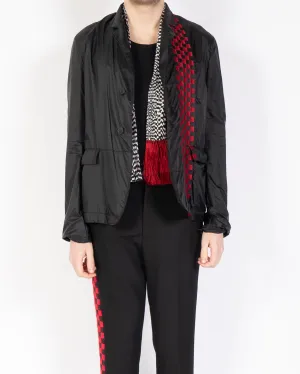 FW19 Red Checkered Embroidered Nylon Jacket