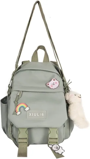 GGOOB Cute Mini Backpacks with Accessories Aesthetic Mini Backpack for Teens Kawaii Small Backpack