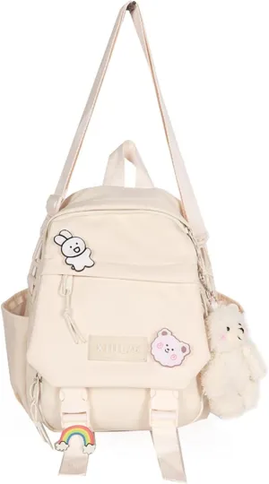 GGOOB Cute Mini Backpacks with Accessories Aesthetic Mini Backpack for Teens Kawaii Small Backpack