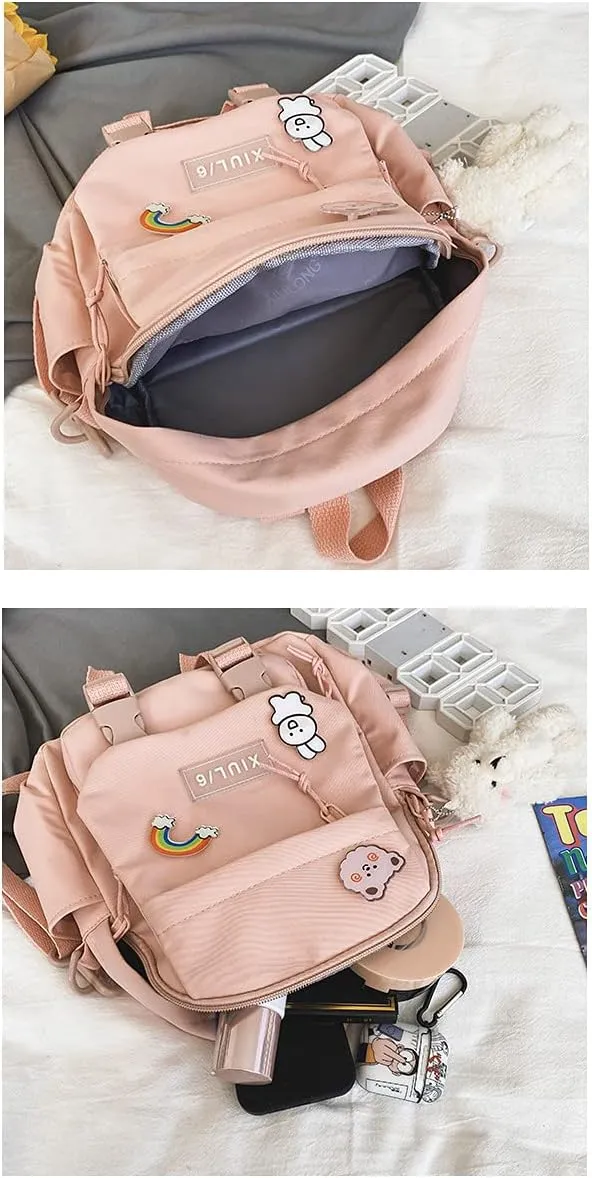GGOOB Cute Mini Backpacks with Accessories Aesthetic Mini Backpack for Teens Kawaii Small Backpack