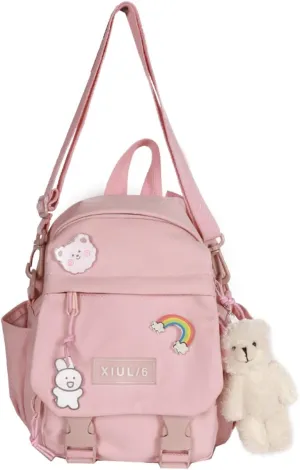 GGOOB Cute Mini Backpacks with Accessories Aesthetic Mini Backpack for Teens Kawaii Small Backpack