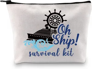 GJTIM Oh Ship! Survival Kit - Travel Makeup Bag & Cruise Accessories for Cruise Lovers
