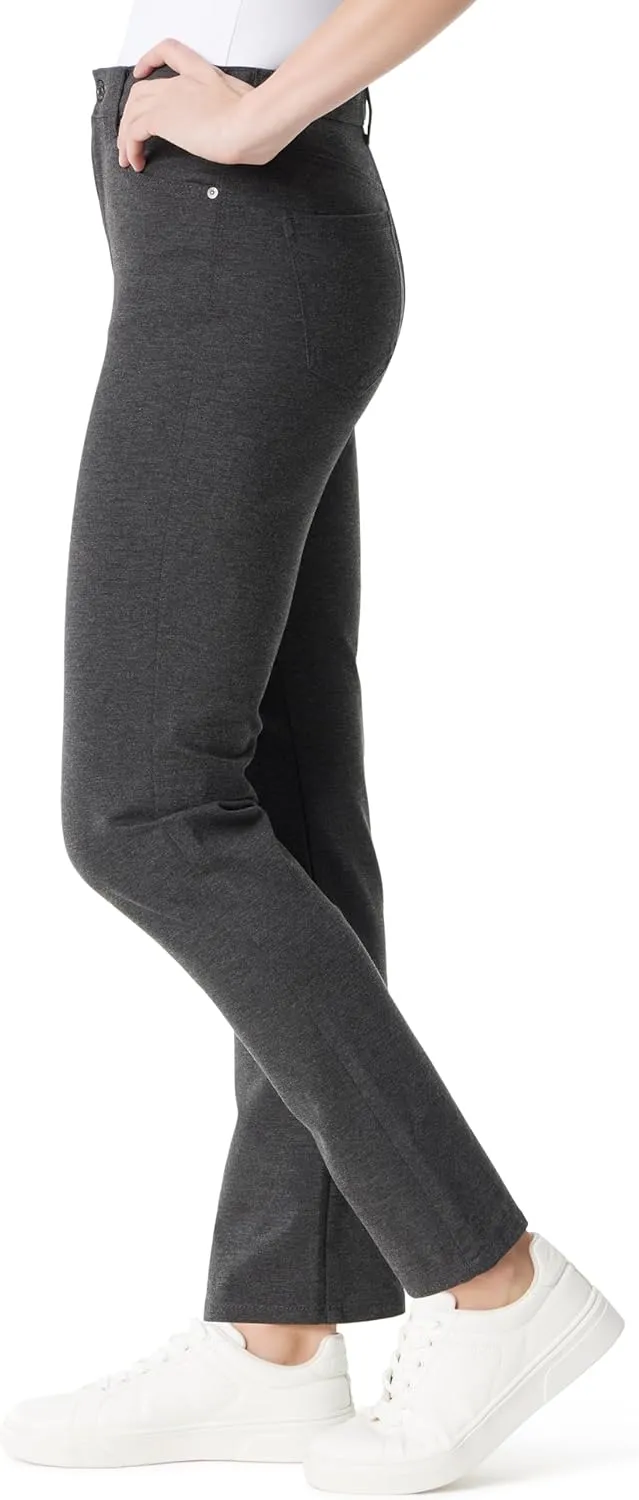 Gloria Vanderbilt Women's Amanda Ponte High Rise Knit Pant Standard
