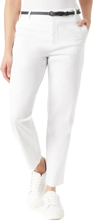 Gloria Vanderbilt Women's High Rise Belted Tapered Trouser Pant Standard