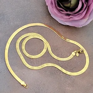 Gold Tone Herringbone Chain by Monet
