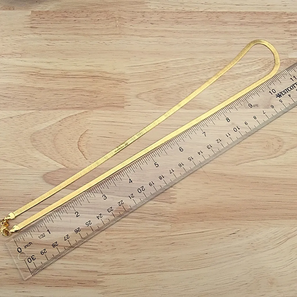 Gold Tone Herringbone Chain by Monet