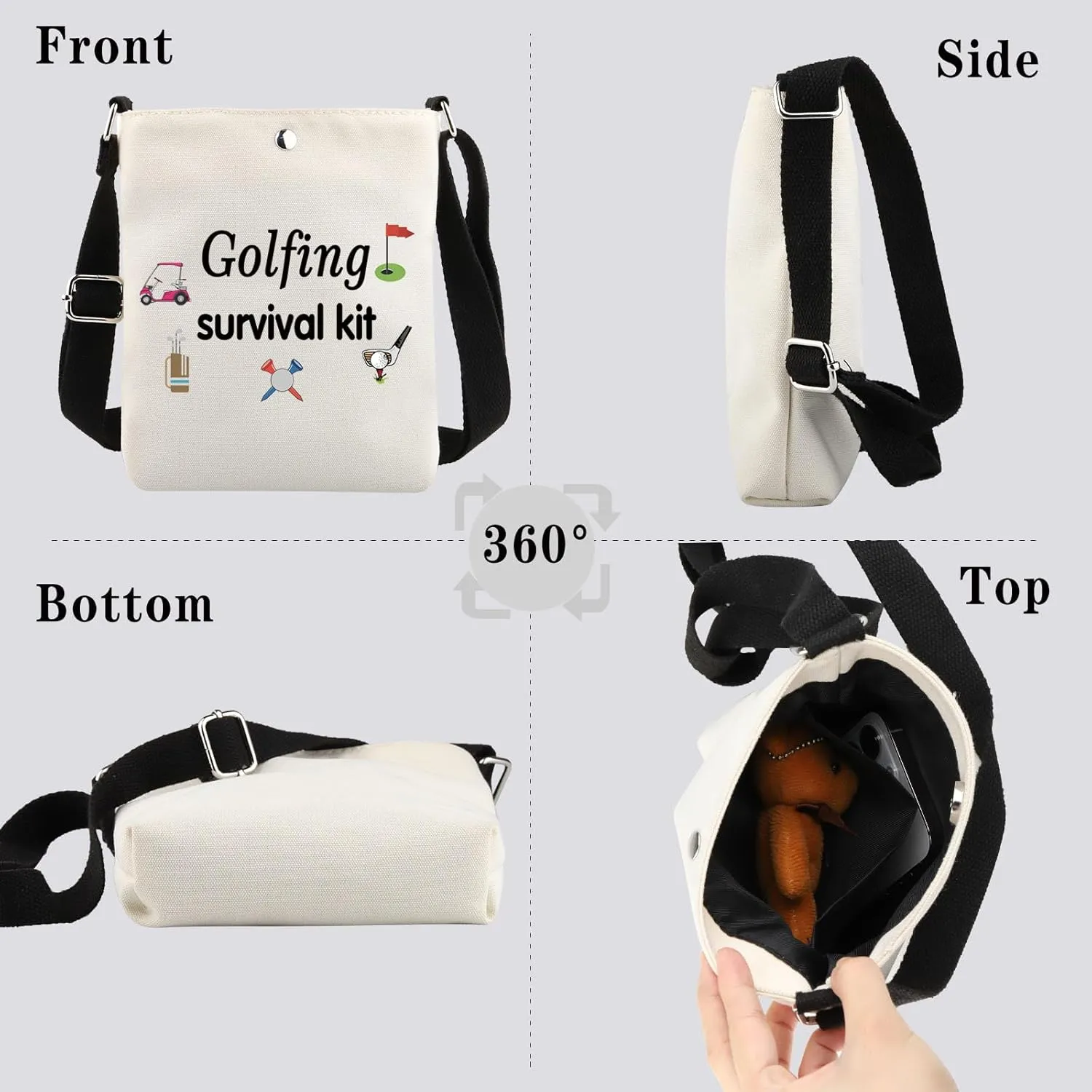 Golfing Survival Kit Makeup Bag Golfing Gift Golf Accessories Gift for Mom Golfer Humor