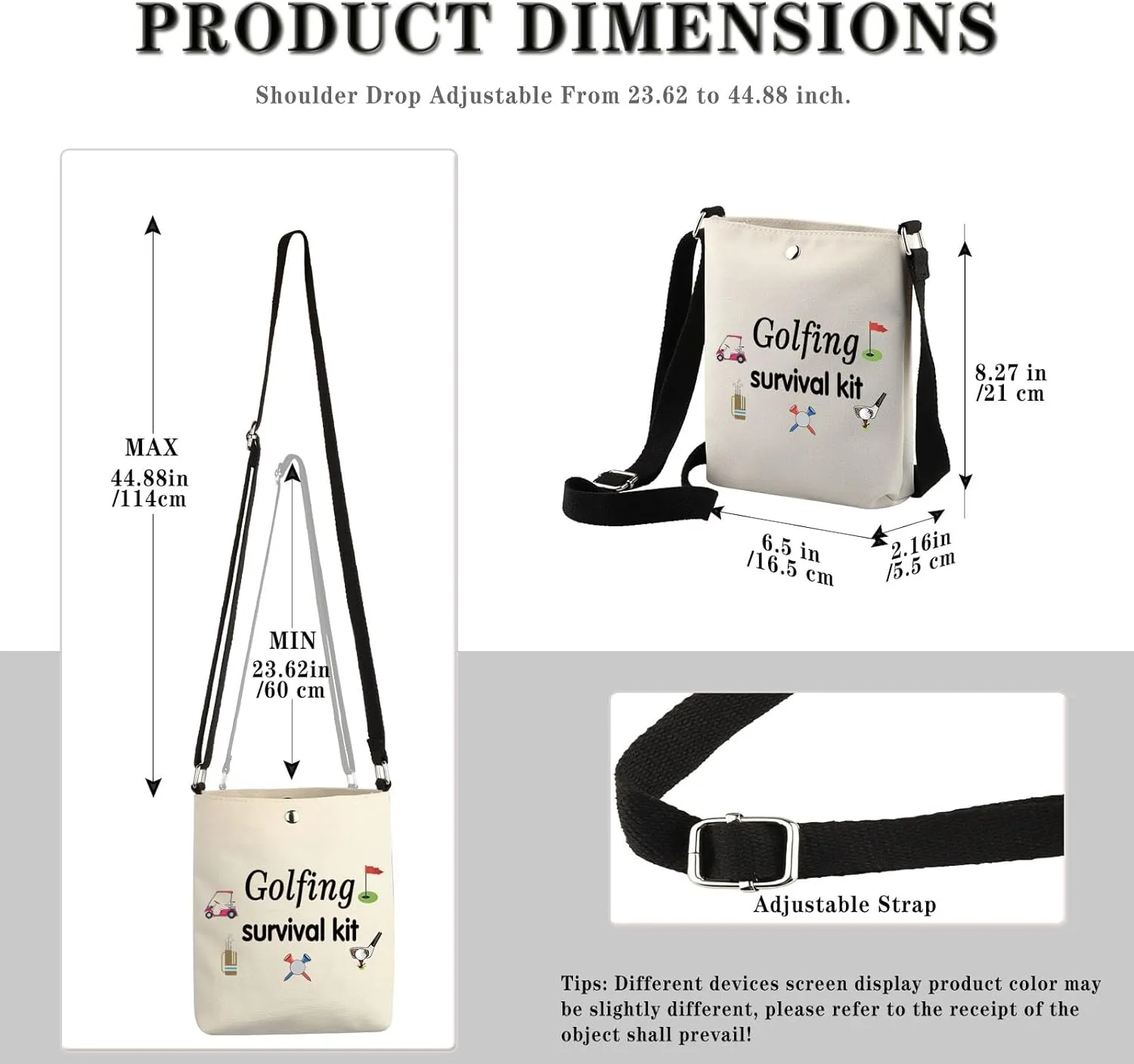 Golfing Survival Kit Makeup Bag Golfing Gift Golf Accessories Gift for Mom Golfer Humor