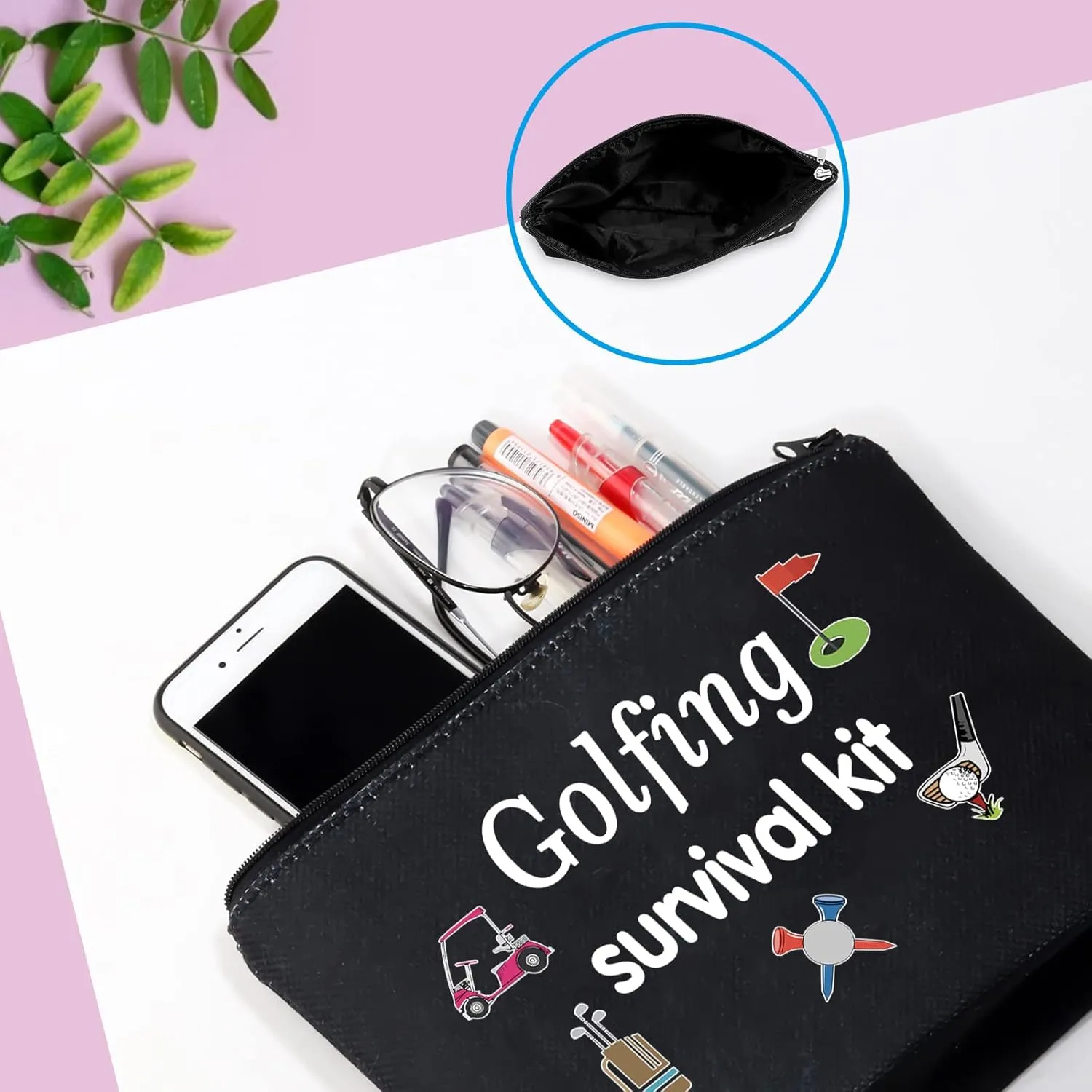 Golfing Survival Kit Makeup Bag Golfing Gift Golf Accessories Gift for Mom Golfer Humor