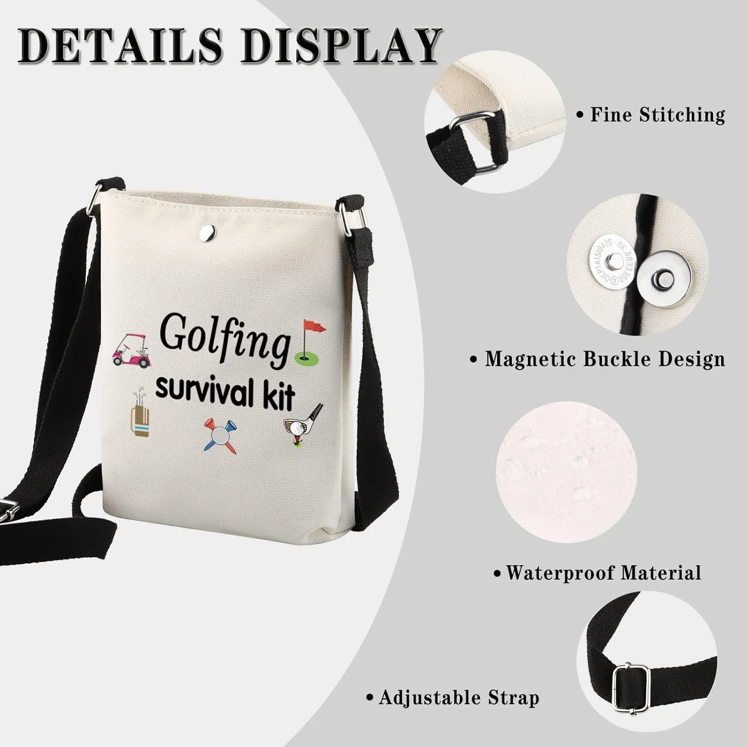 Golfing Survival Kit Makeup Bag Golfing Gift Golf Accessories Gift for Mom Golfer Humor