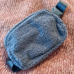 Gray Teddy Belt Bag