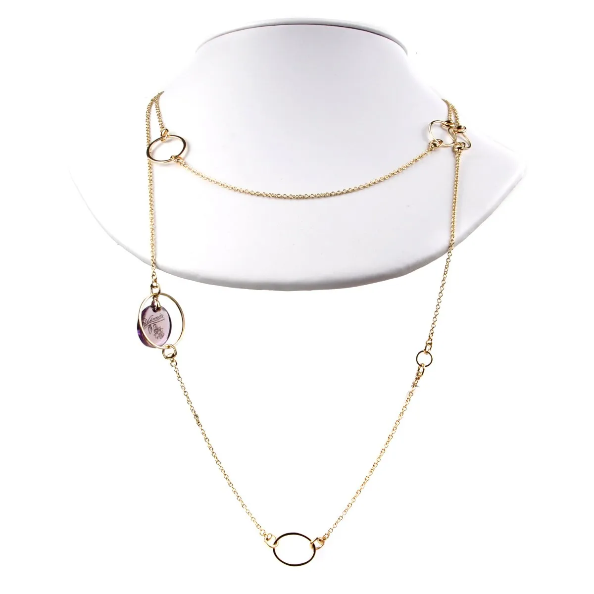 Gucci Flora Amethyst Drop Necklace