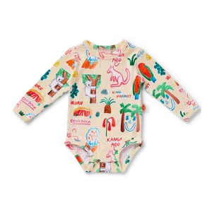 Halcyon Nights Long Sleeve Bodysuit - Cooee