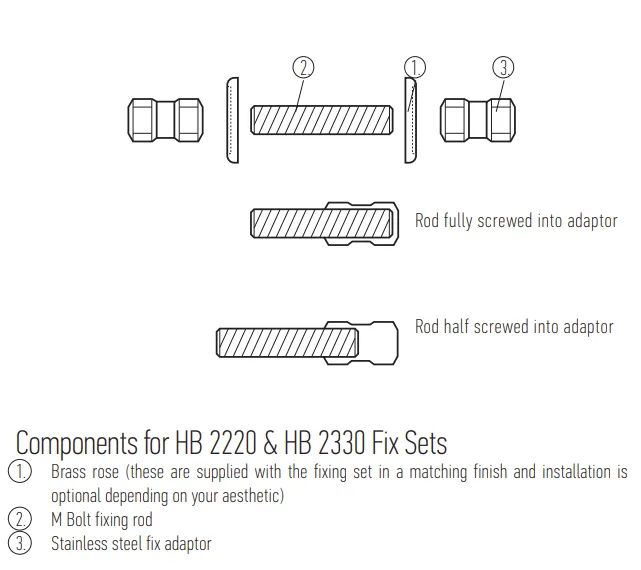 HALLIDAY   BAILLIE BRASS FIXING KITS - HB2330 SERIES
