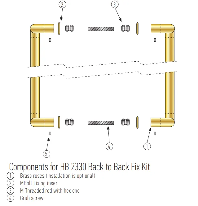 HALLIDAY   BAILLIE BRASS FIXING KITS - HB2330 SERIES