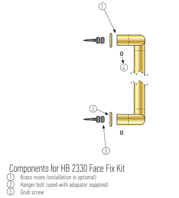 HALLIDAY   BAILLIE BRASS FIXING KITS - HB2330 SERIES