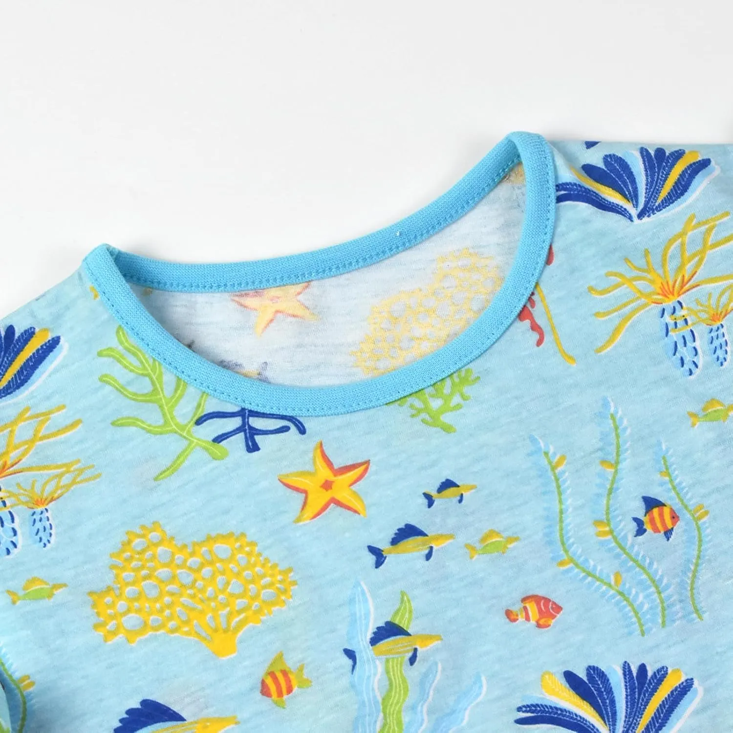 HILEELANG Girl Short Sleeve Dress Summer Cotton Casual Tunic Shirt Twirly Basic Skater Dress