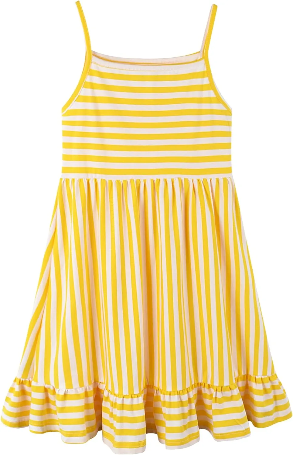 HILEELANG Girl Short Sleeve Dress Summer Cotton Casual Tunic Shirt Twirly Basic Skater Dress