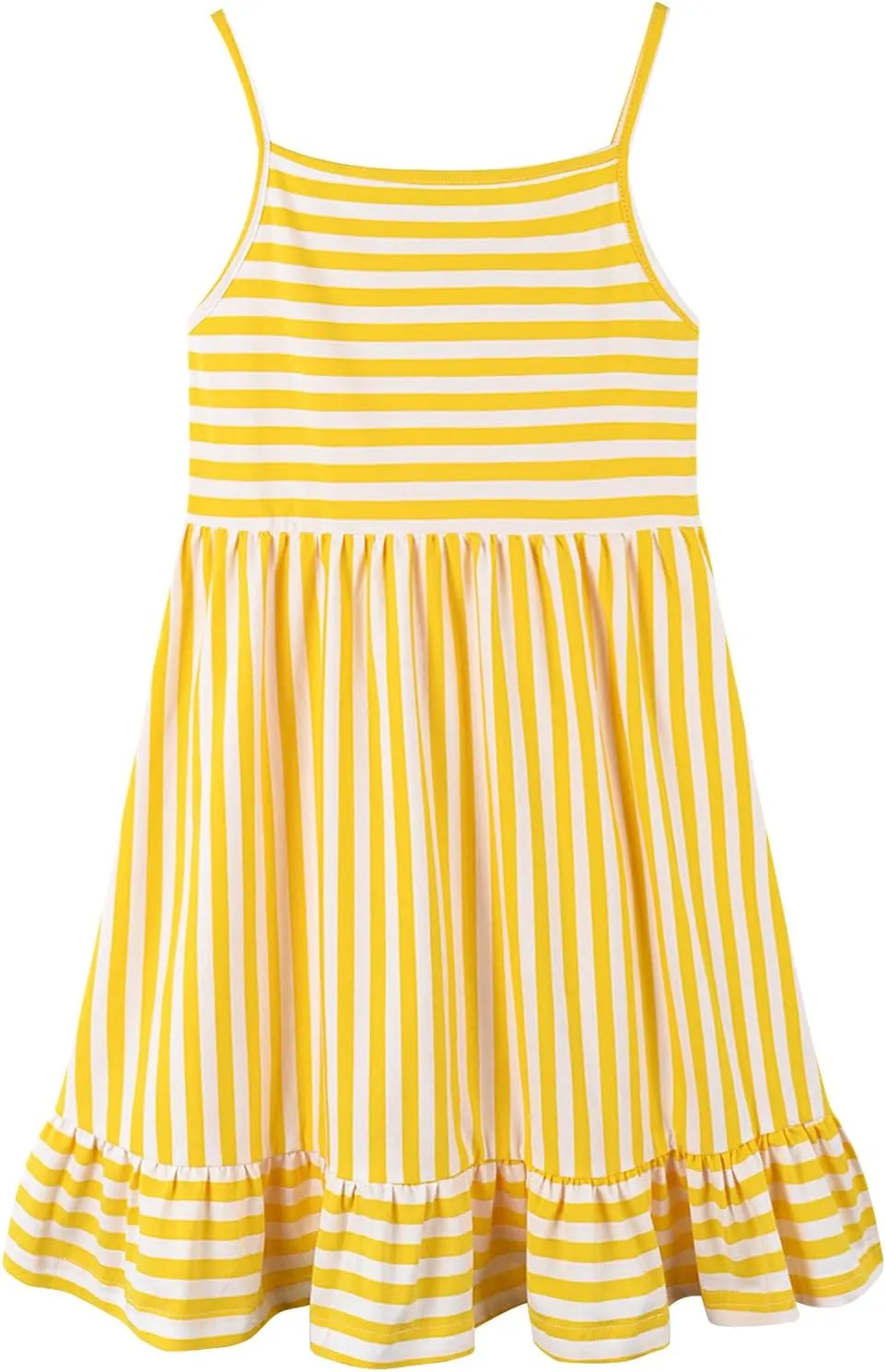 HILEELANG Girl Short Sleeve Dress Summer Cotton Casual Tunic Shirt Twirly Basic Skater Dress