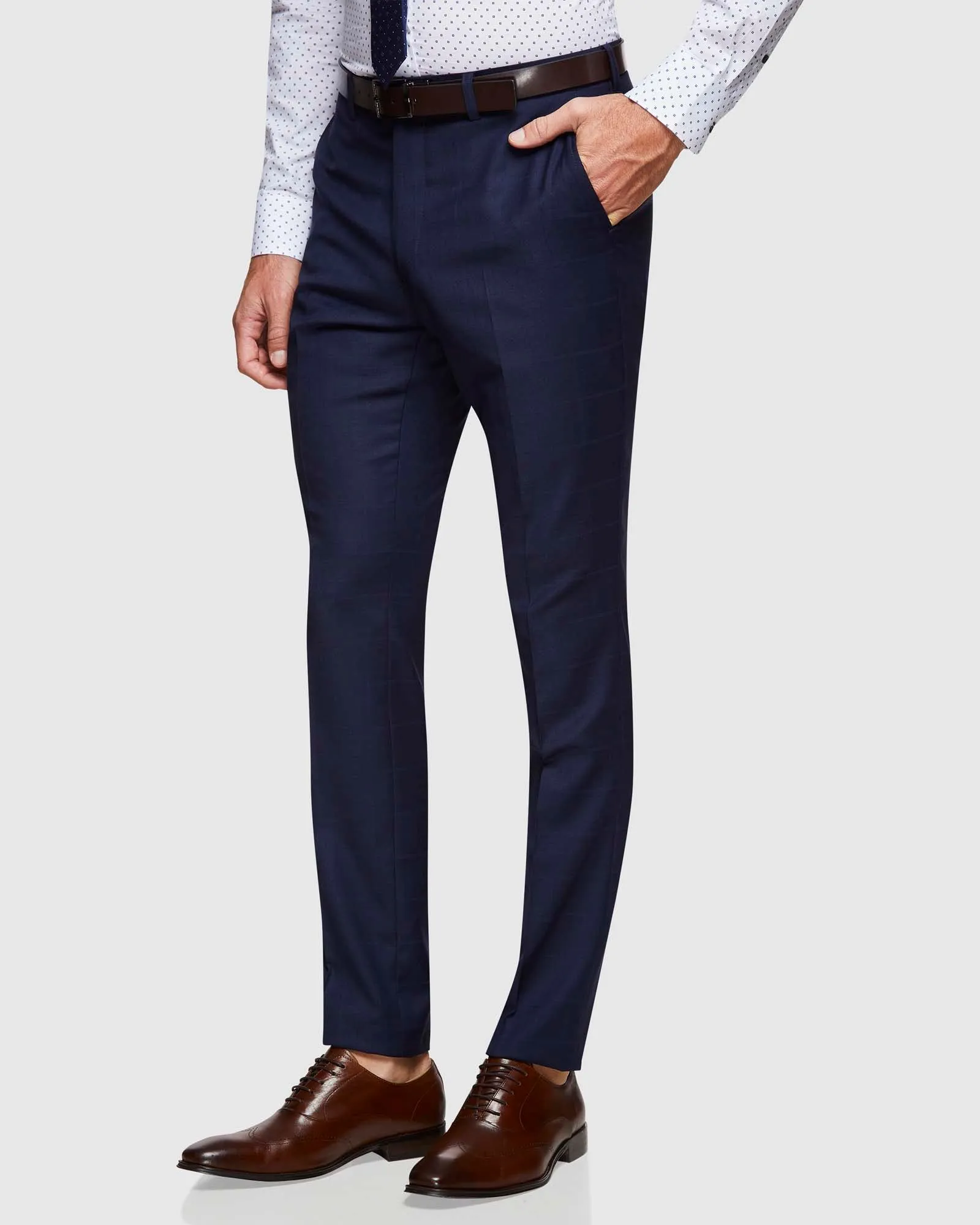 Hopkins Wool Blend Suit Trousers