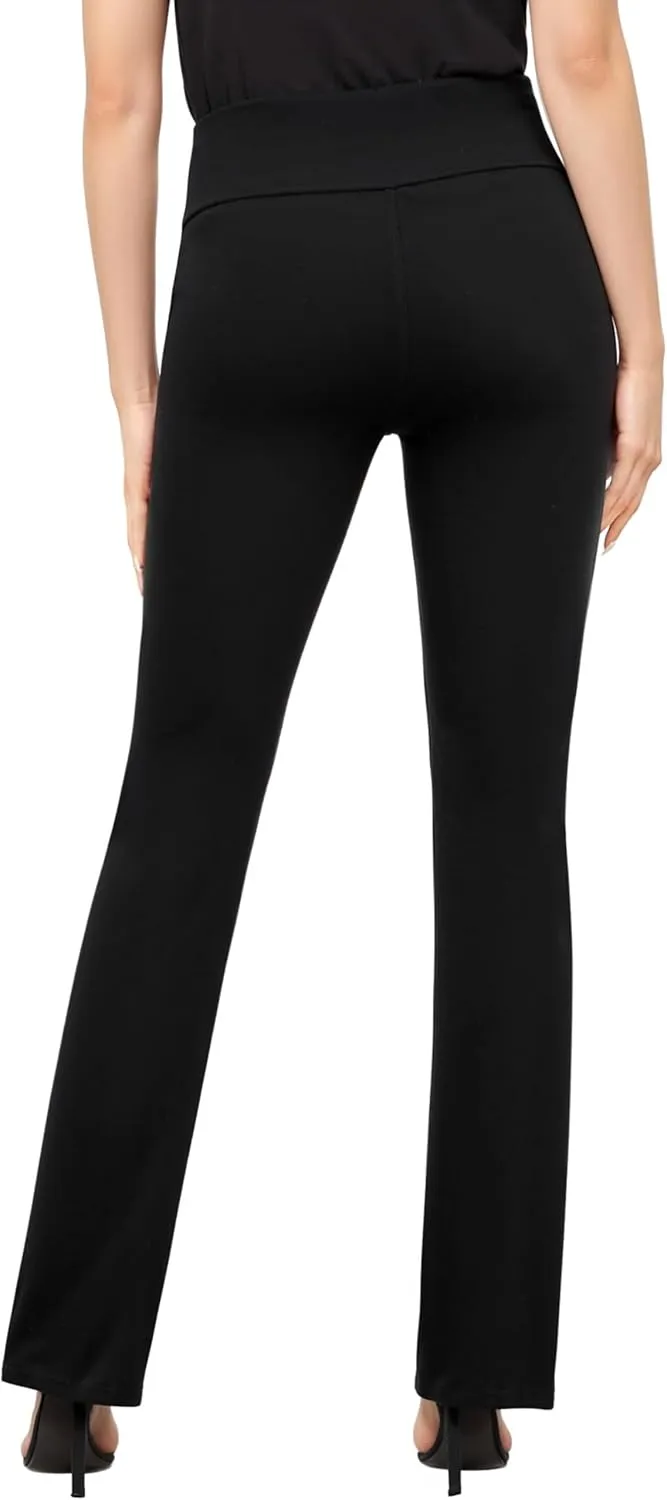 Hybrid & Company Womens Business Millennium Slim Bootcut Pants