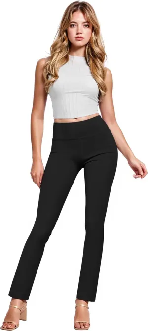 Hybrid & Company Womens Business Millennium Slim Bootcut Pants