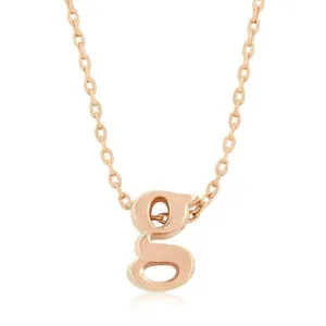 Initial G Rose Gold Pendant