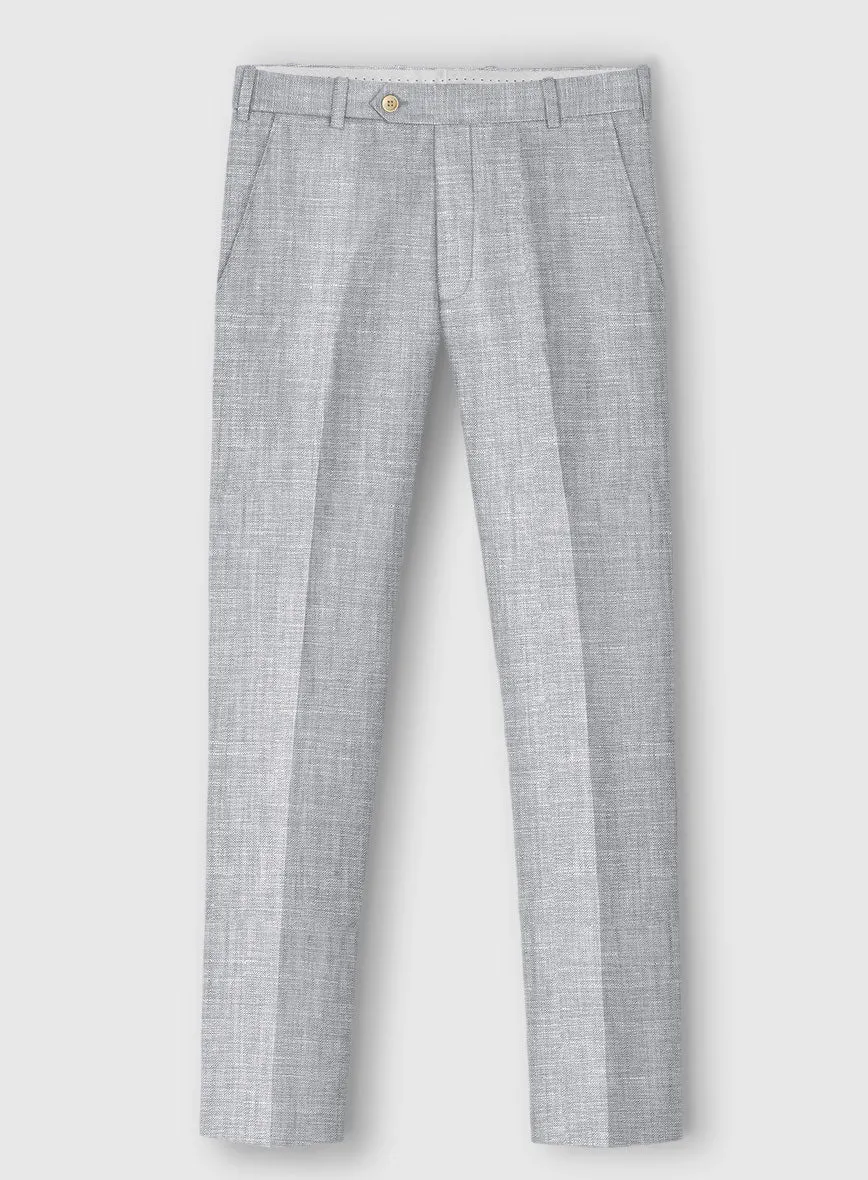 Italian Zod Light Gray Linen Pants