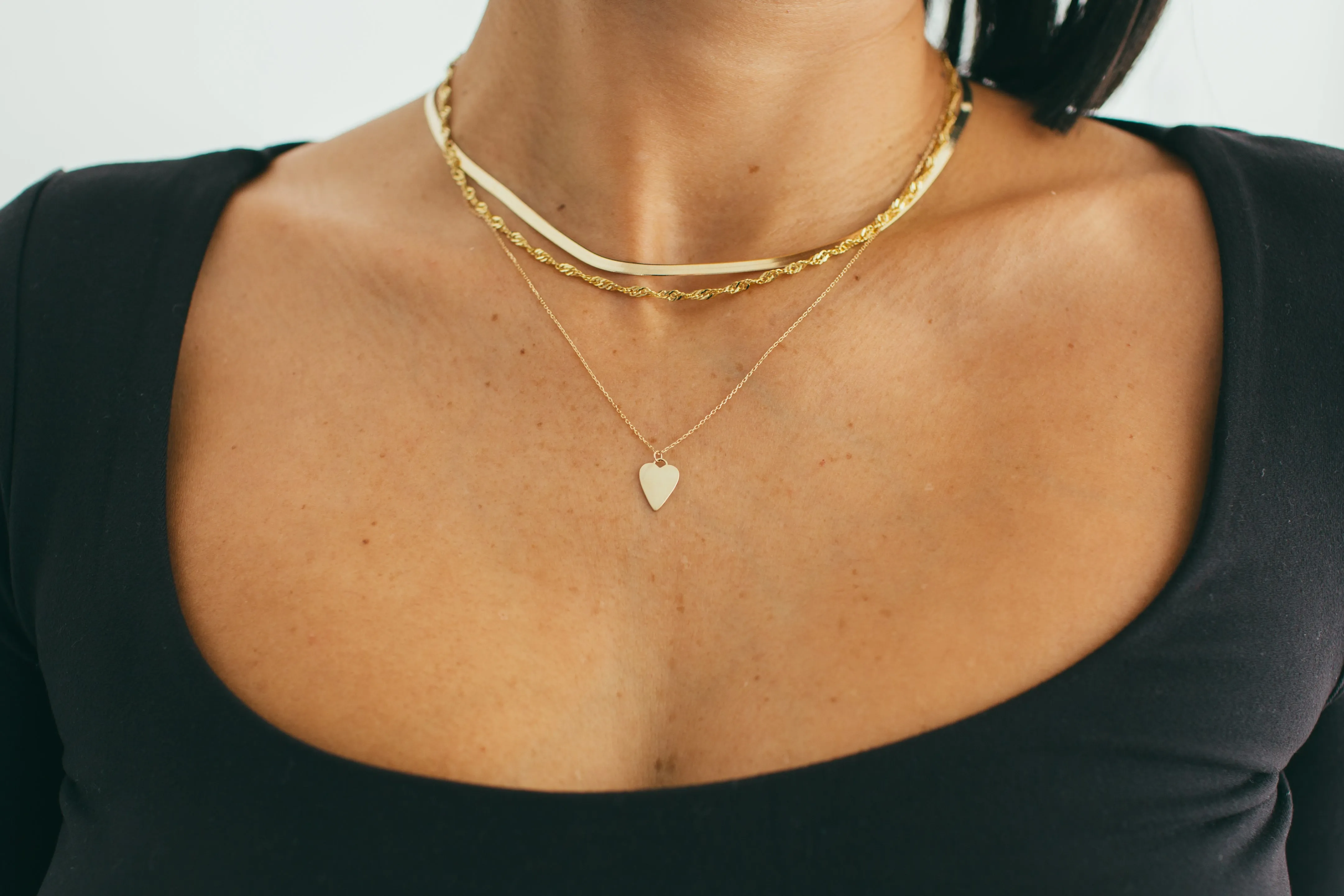 JJ x Chantel Carreira Twisted Gold Layering Necklace