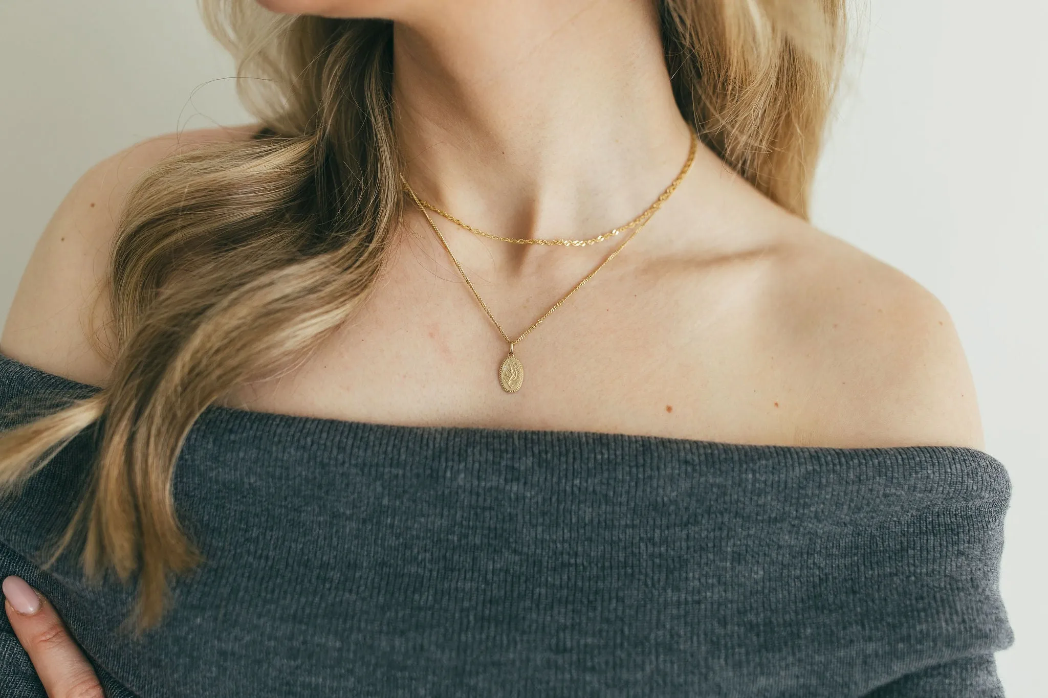 JJ x Chantel Carreira Twisted Gold Layering Necklace