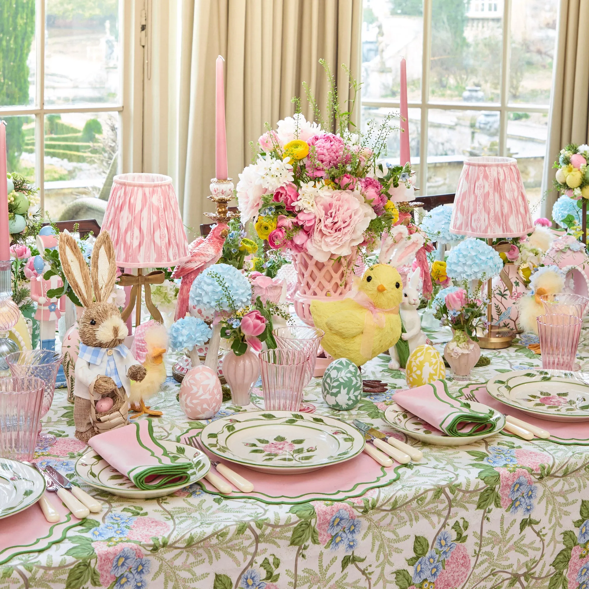 Katherine Pink & Green Napkins (Set of 4)