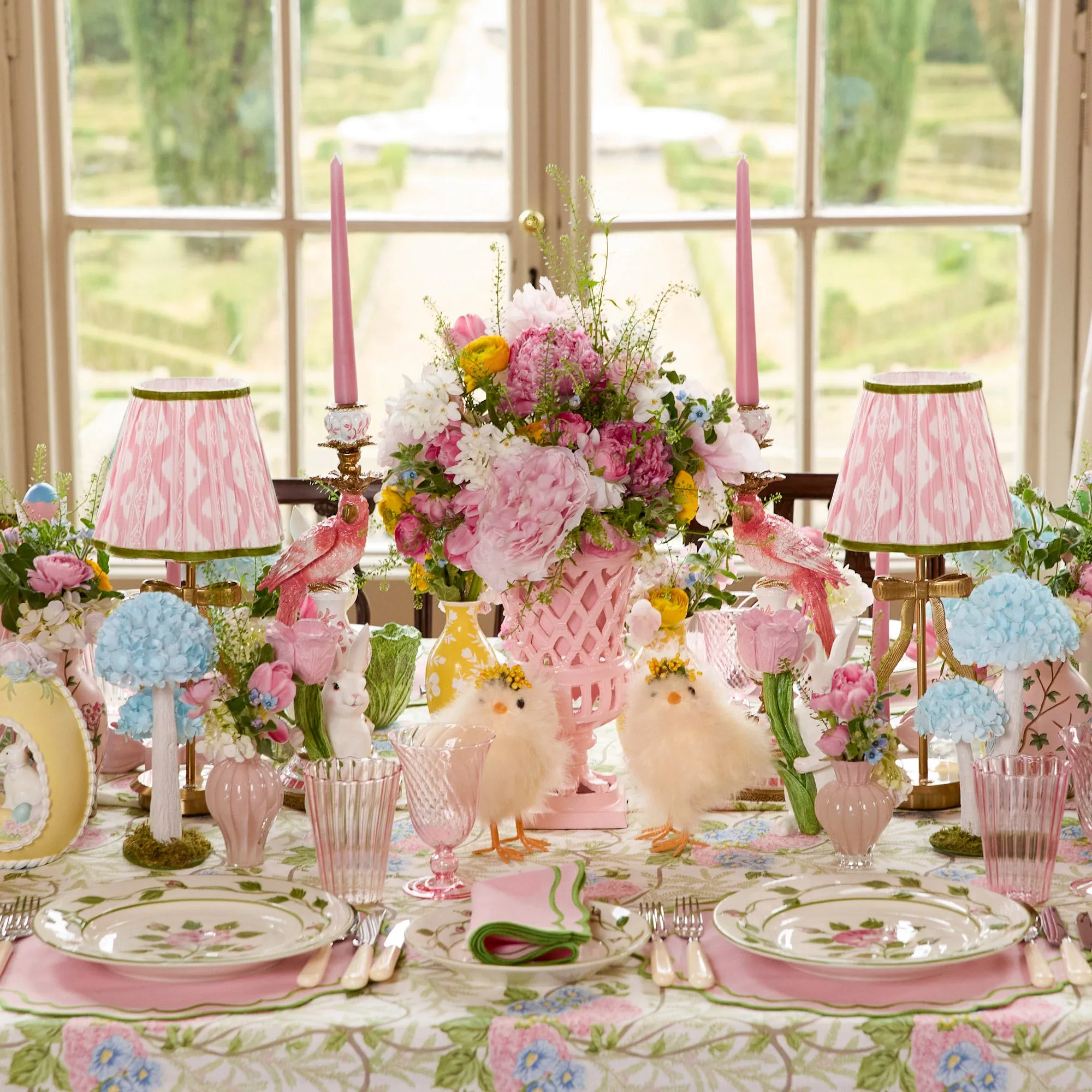 Katherine Pink & Green Napkins (Set of 4)