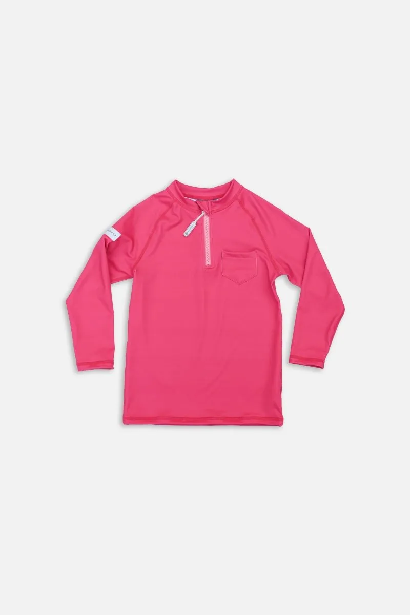 Kids UV T-Shirt - Long sleeve  - Strawberry Red