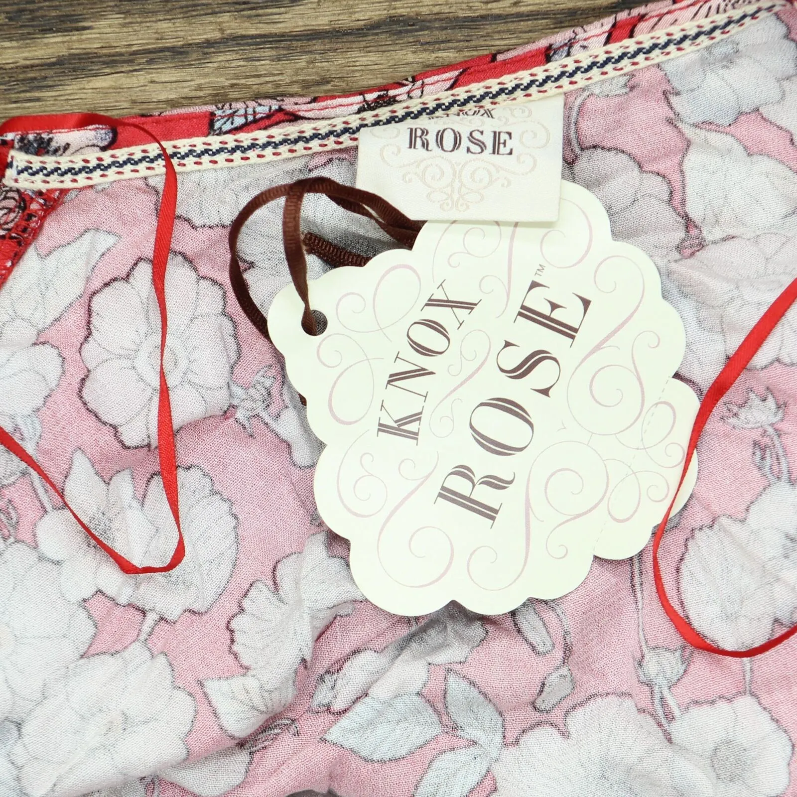 Knox Rose Women's Floral Print 3/4 Sleeve Kimono Jacket 78666600