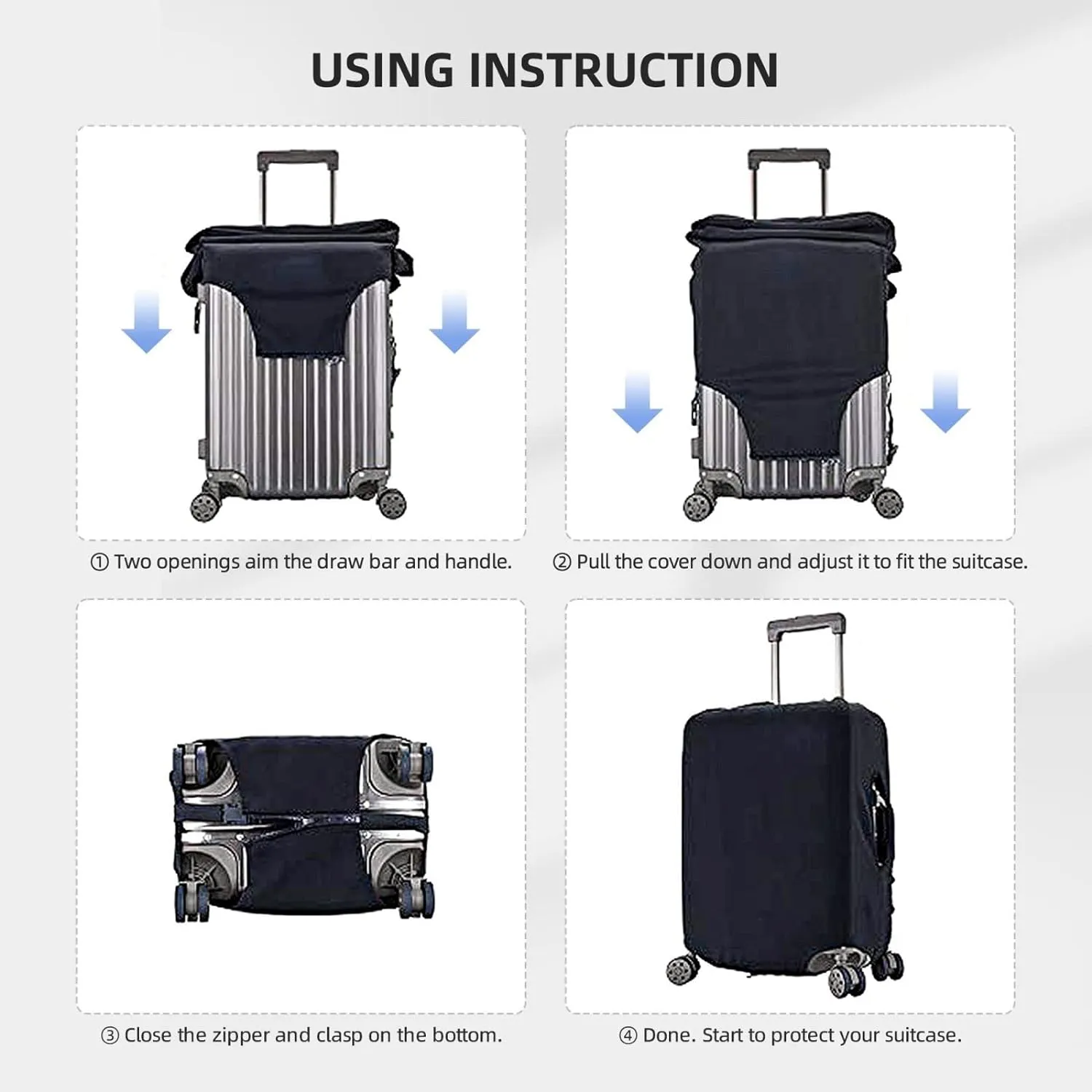 Leaping Fish Travel Luggage Cover Suitcase Protector Fits 18-32 Inch Suitcase Travel Accessories