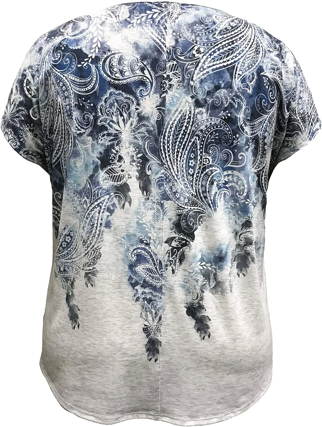 LEEBE Women and Plus Size Crew Neck Dolman Short Sleeve Print Top (Small-5X)