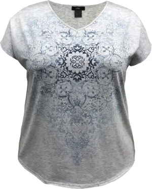 LEEBE Women and Plus Size Dolman Short Sleeve Print Top (Small-5X)