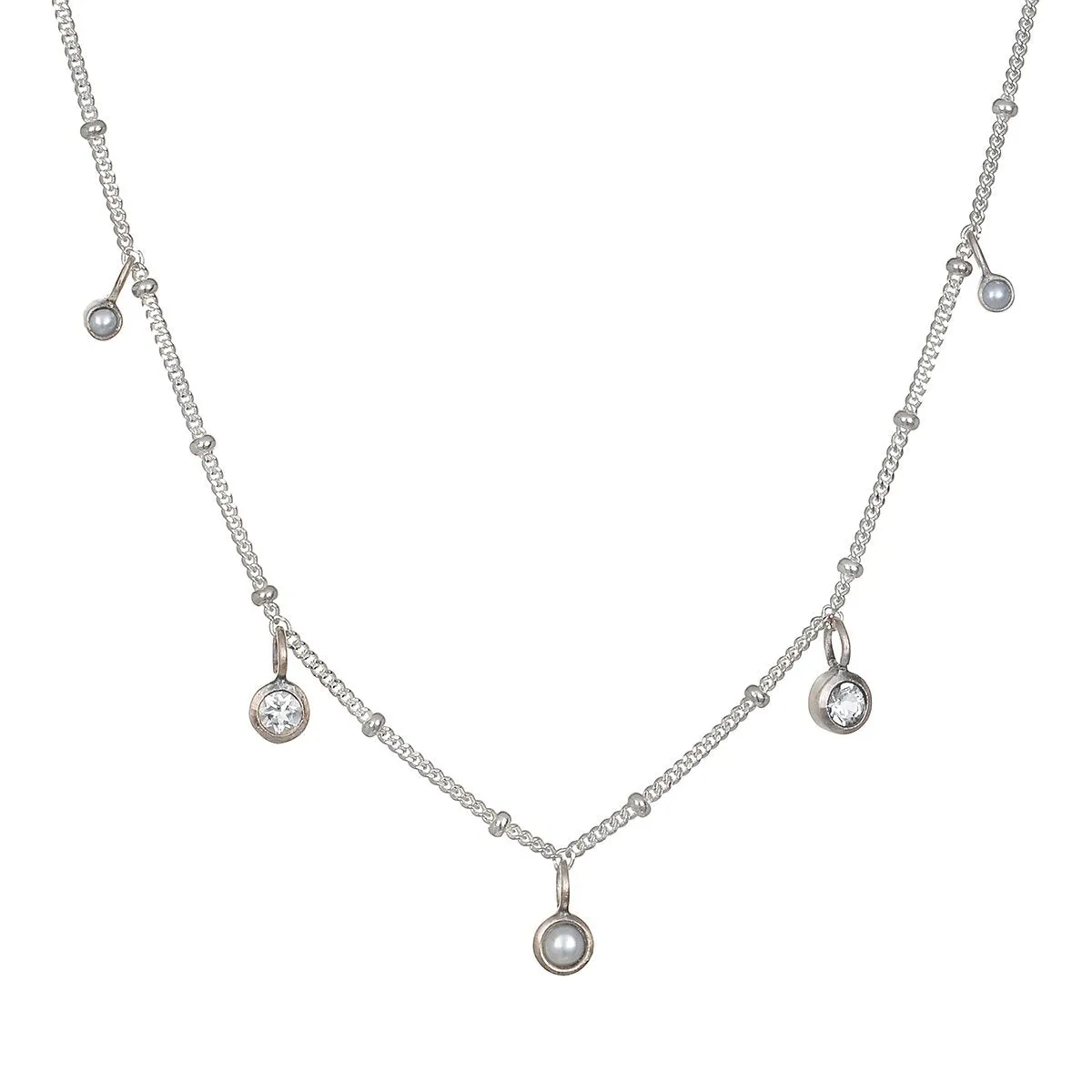 Luminous Beauty Silver Choker Necklace