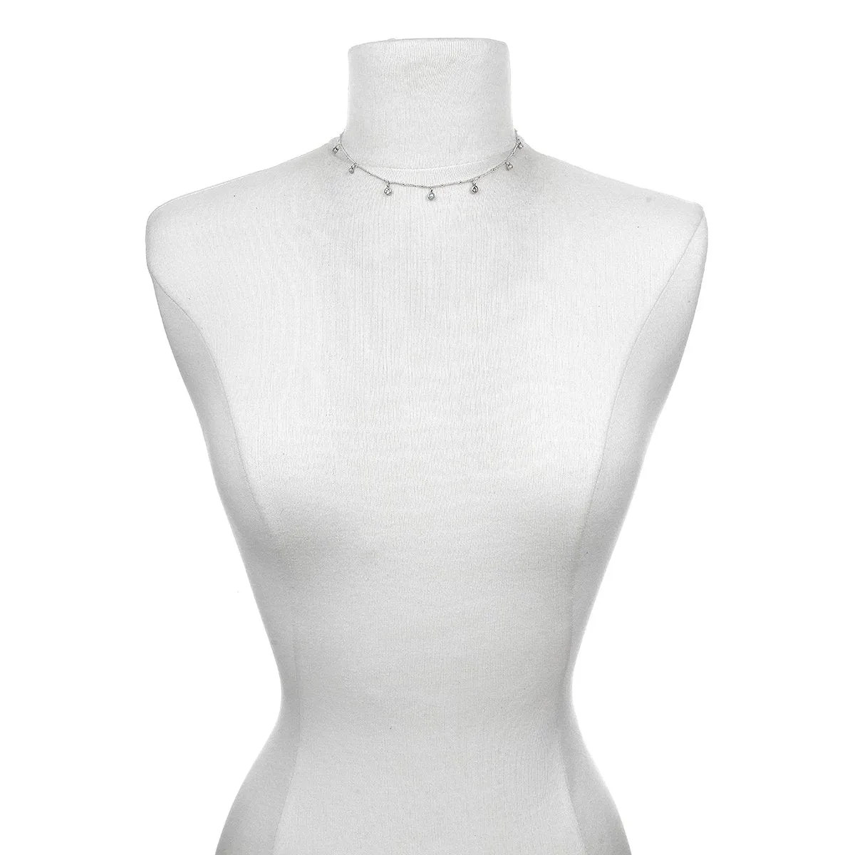Luminous Beauty Silver Choker Necklace