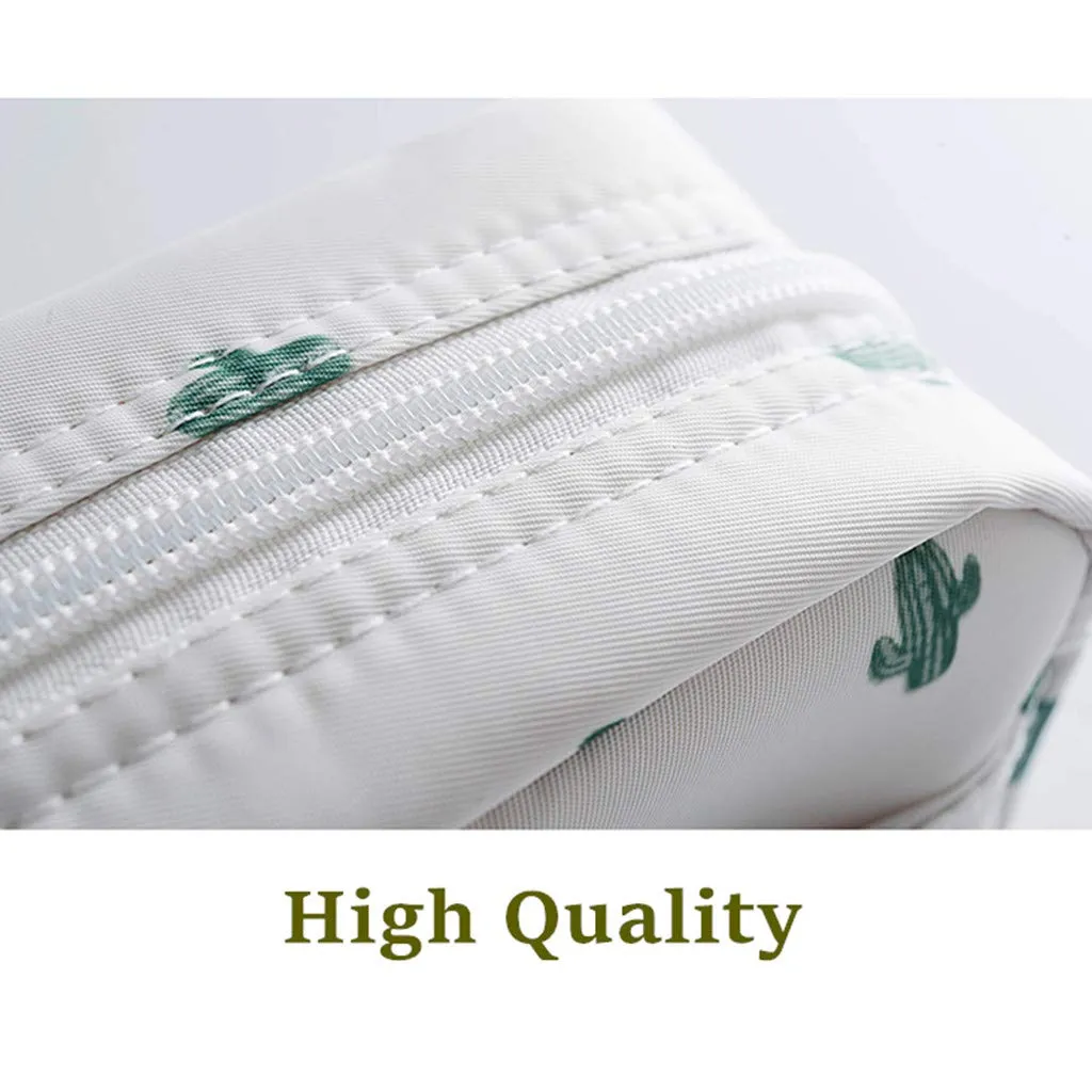 Makeup Bag Travel Cosmetic Bag Toiletry Bag Organizer Pouch Purse Travel Accessories,Cactus