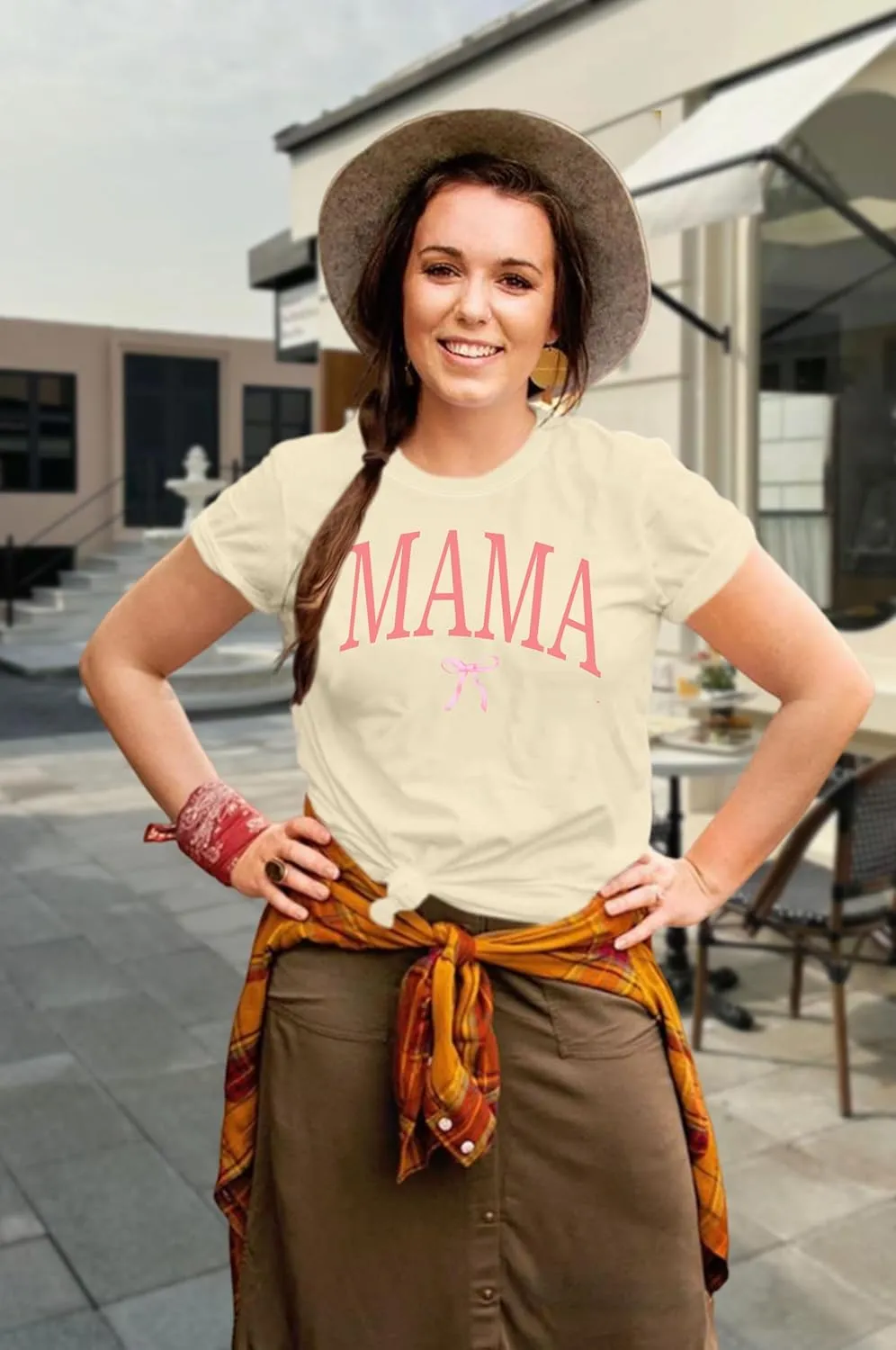 Mama Shirt for Women Floral Mama Tshirt Mom Graphic Tee Mother's Day GIFS Tops