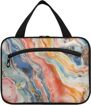 Marble Colorful hanging makeup travel case with hook, designer accessories toiletry bags for travel accessories travel bolsa de maquillaje para mujer M