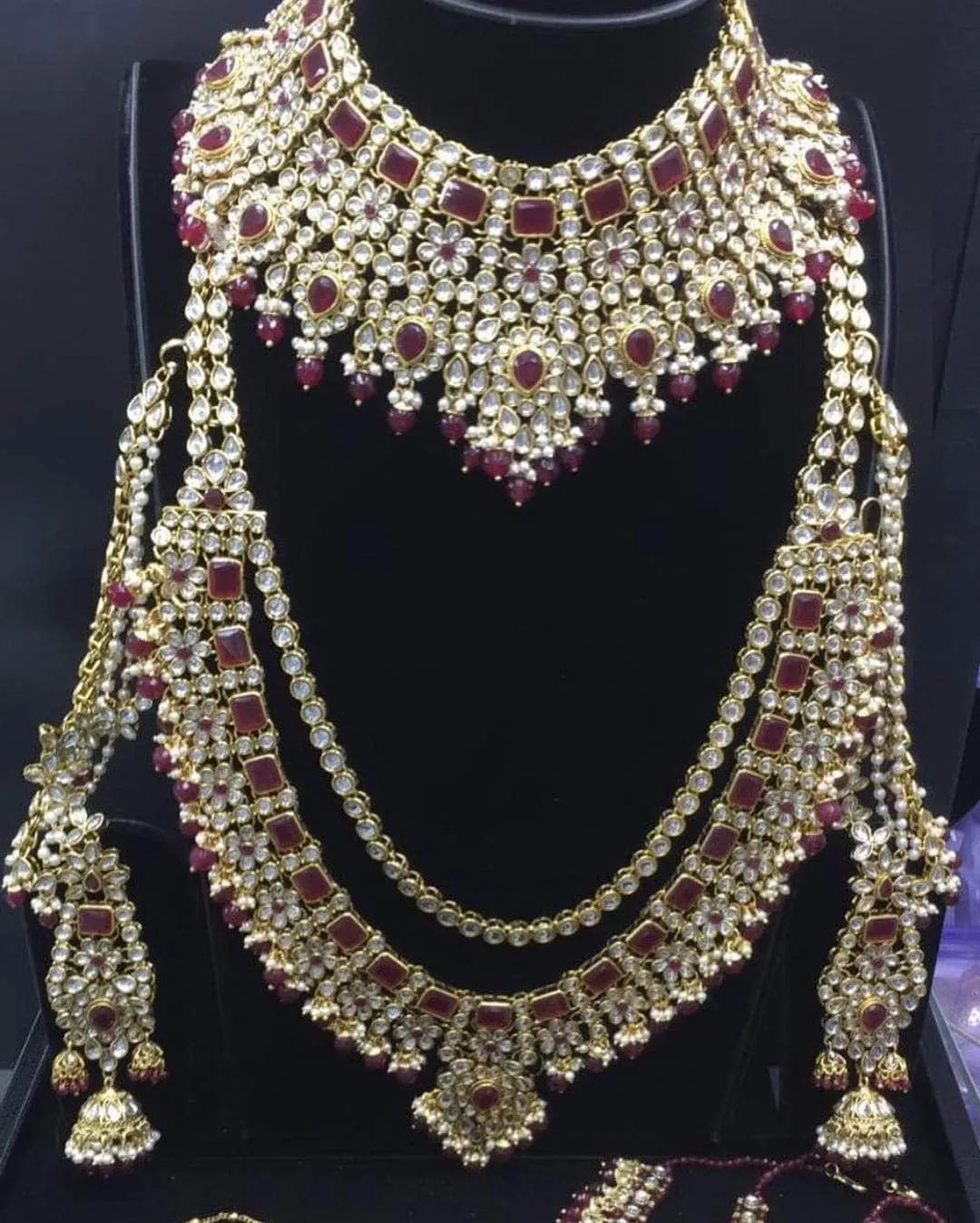 Mehroom Beaded Necklace Bridal Jewellery Set