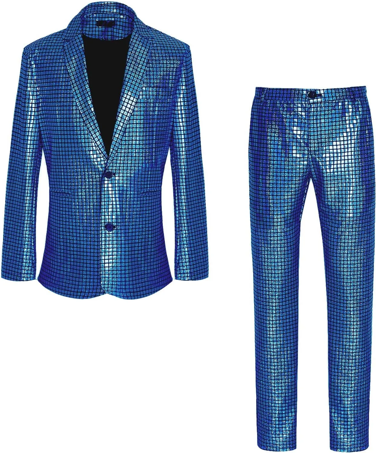 Men's 70s Outfit Disco Suit Shiny Party Outfit Sequin Costume