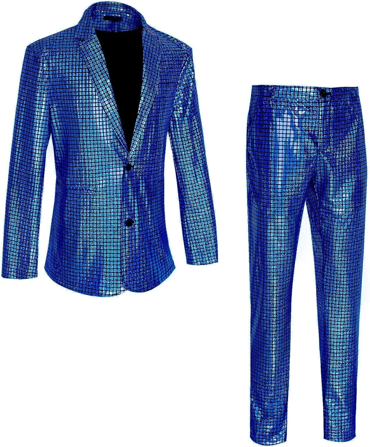 Men's 70s Outfit Disco Suit Shiny Party Outfit Sequin Costume