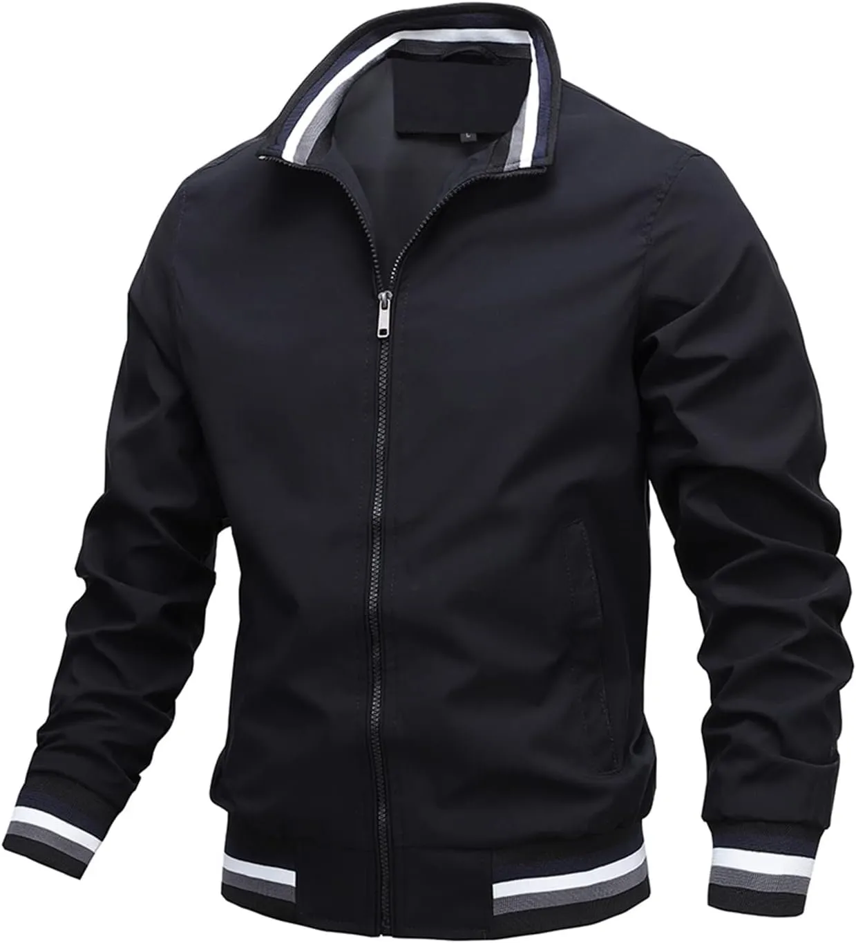 Mens Jacket Casual Men's Spring and Autumn Sports Solid Color Coat Men Jackets