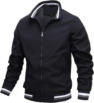 Mens Jacket Casual Men's Spring and Autumn Sports Solid Color Coat Men Jackets