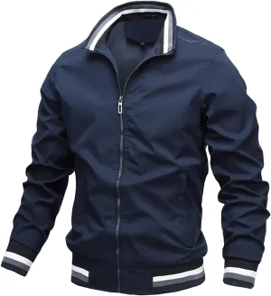 Mens Jacket Casual Men's Spring and Autumn Sports Solid Color Coat Men Jackets